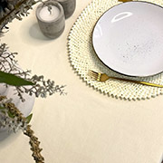 Скатертина водовідштовхувальна однотонна Milk 02 DUCK Ecotton