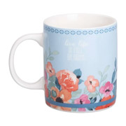 Чашка фарфорова 400 мл Liling Rongxiang Ceramic RX-N240139BL блакитна