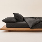 Постільна білизна Ideia сатин темно-сірий простирадло на гумці