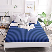 Простирадло на гумці MirSon сатин-жаккард Blue sea