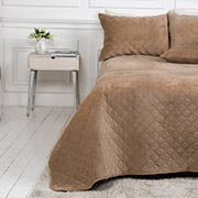 Покривало Ромб круглий Velour ТЕП золотий беж