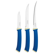 Набор ножей 3 предмета Felice blue Tramontina 23499/177