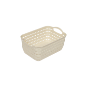 Кошик для зберігання пластиковий Kornel молочний 20х30 см