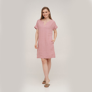 Сукня коротка Linen SoundSleep рожева