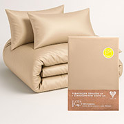 Набір підковдра і 2 наволочки Ideia сатин бежевий