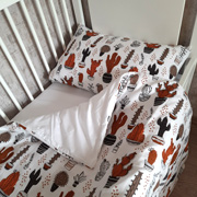 Наволочка муслінова Cactus SoundSleep біла з коричневим