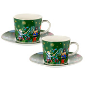 Набір чайний порцеляновий 4 предмети 250 мл Green Christmas Lefard 922-098