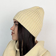 Шапка в'язана тепла Wool Art Knit вершкова