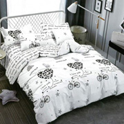 Комплект постільної білизни Selena Весела прогулянка white 100373