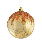 Куля новорічна 8 см Золотий дракон Yes! Fun 973140