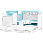 Стенка полки цветная к столу Mealux BD-630 Multiclor G/BL