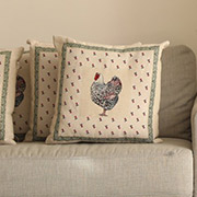 Декоративна гобеленова наволочка Сіра курочка Прованс