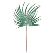 Гілка декоративна 49 см Пальма YES! Fun 973880 зелена гліттер