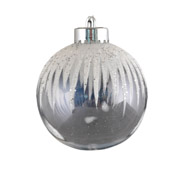Куля новорічна 8 см засніжений із гліттером Yes! Fun 972896