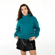 Худі жіноче базове на гумці Поділля Lesia аквамарин