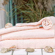 Набір махрових рушників 5080 Elite SoftNess Peach Mirson 4 шт в подарунковій коробці