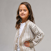 Кардиган для дівчинки Лапки Art Knit бежевий