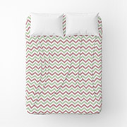 Простирадло Зигзаг бязь Home Line лілово-зелений