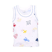 Майка для хлопчика 2505228біт рібана Татошка білий з принтом