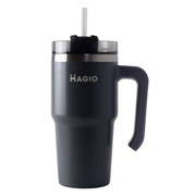 Термокухоль з соломинкою 600 мл Magio MG-1085 сірий