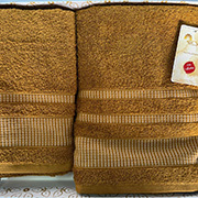 Набір махрових рушників жаккард Arya Hera гірчиця