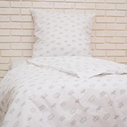 Дитяча постільна білизна 3541 White on light-grey Бязь ranforce Nostra