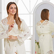 Набір жіночий Angel (халат, тапочки та рушник) Arya білий