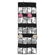 Органайзер тканинний підвісний 20 осередків 44x135 см Anthracite Flowers Idea Home NP-132