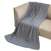 Плед в'язаний бавовняний Exclusive Nature Прованс світло-сірий