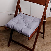 Подушка на стул Manchester Прованс серая с липучками