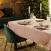 Скатертина однотонна гладь Вілюта коричнева