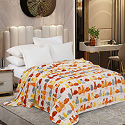 Флісовий плед Коти бежевий Love you