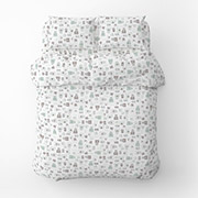 Підліткова постільна білизна Тедді поплін Home Line кавово-ментоловий