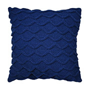 Подушка в'язана декоративна Хвилі Прованс синя