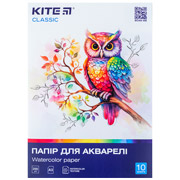 Бумага для акварели 10 листов A3 200 г/м2 Classic Kite K-268