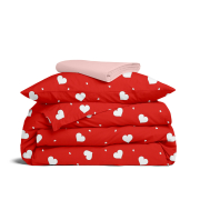 Дитяча постільна білизна в ліжечко CRIMSON HEARTS Cosas багряний