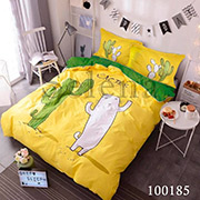 Комплект постільної білизни Selena Кактуси зелені 100185