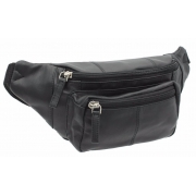 Шкіряна чоловіча сумка на пояс Visconti 720 black