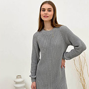 Сукня в'язана Cotton Art Knit сіра