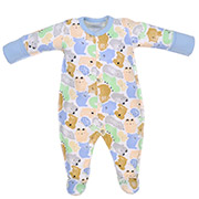 Комбінезон-чоловічок 1502253зкі футер Татошка білий із принтом