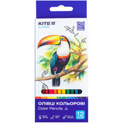 Карандаши цветные трёхгранные 12 шт Classic Kite K-053