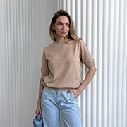 Футболка жіноча в'язана Art Knit бежева