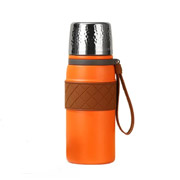 Термос з кришкою flip та ситечком 700 мл Yiwu HP-14-7O помаранчевий