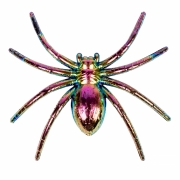 Набір з 6 пластикових павуків Хелловін 6х65 см металізовані YES! Fun 973681