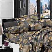 Простирадло Золота геометрія 600623 полікоттон Selena