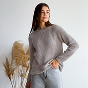 Джемпер в'язаний Cotton колір льону Art Knit Прованс