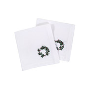 Набір столових серветок Christmas Mistletoe Lotus Home з вишивкою ручної роботи
