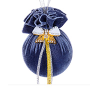 Елочный шар с брошкой бант Глэм 8см Lefard 085-307