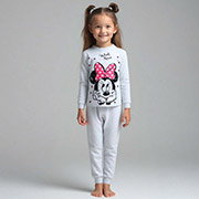 Піжама для дівчинки 0106302мін інтерлок Татошка сірий