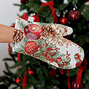 Гобеленова новорічна рукавиця-прихватка Present Прованс в асортименті